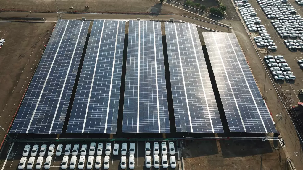 solar carport for factory